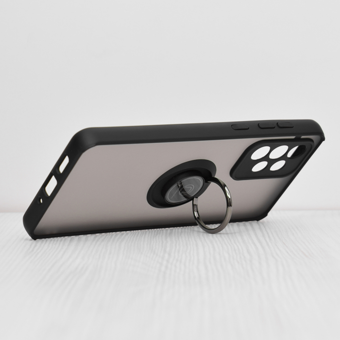 Husa Samsung Galaxy A73 5G cu inel suport stand magnetic, Negru [5]