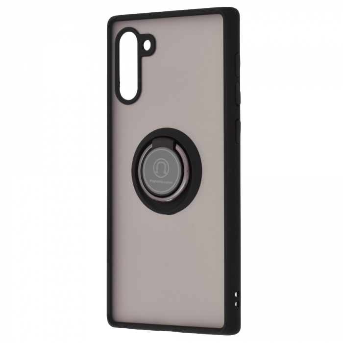 Husa Samsung Galaxy Note 10 cu inel suport stand magnetic, Negru [5]
