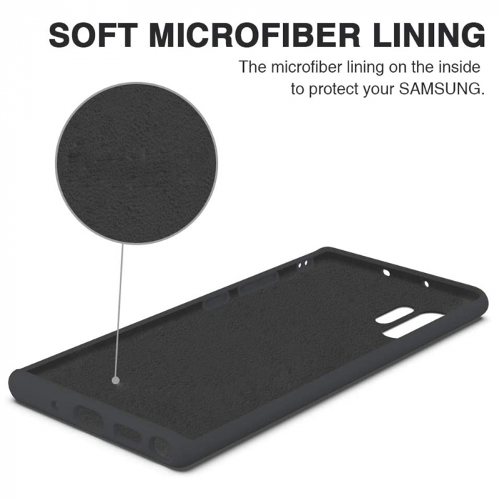 Husa Samsung Galaxy Note 10 Plus, Soft Edge Silicone, Negru [9]