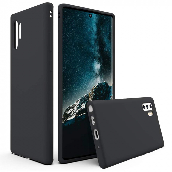 Husa Samsung Galaxy Note 10 Plus, Soft Edge Silicone, Negru [5]