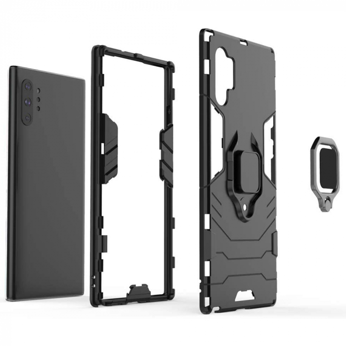 Husa Samsung Galaxy Note 10 Plus, Techsuit Shield Ring, Negru [5]
