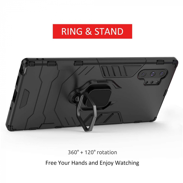Husa Samsung Galaxy Note 10 Plus, Techsuit Shield Ring, Negru [7]