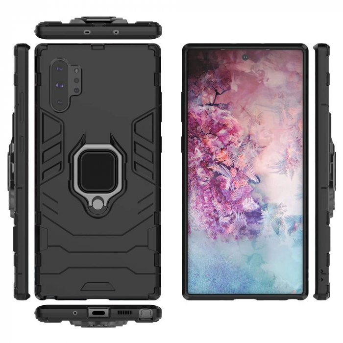 Husa Samsung Galaxy Note 10 Plus, Techsuit Shield Ring, Negru [11]