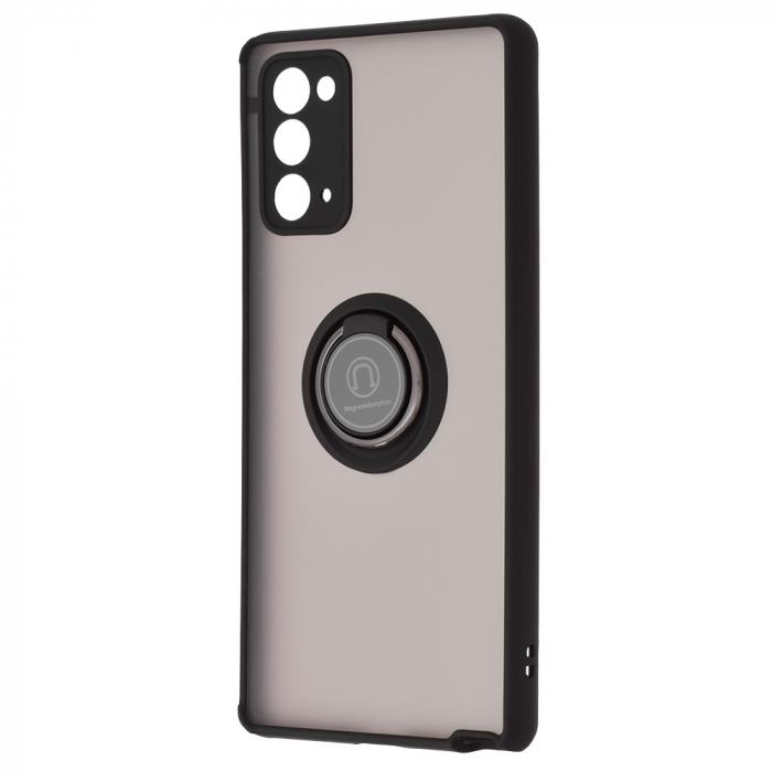 Husa Samsung Galaxy Note 20 cu inel suport stand magnetic, Negru [5]