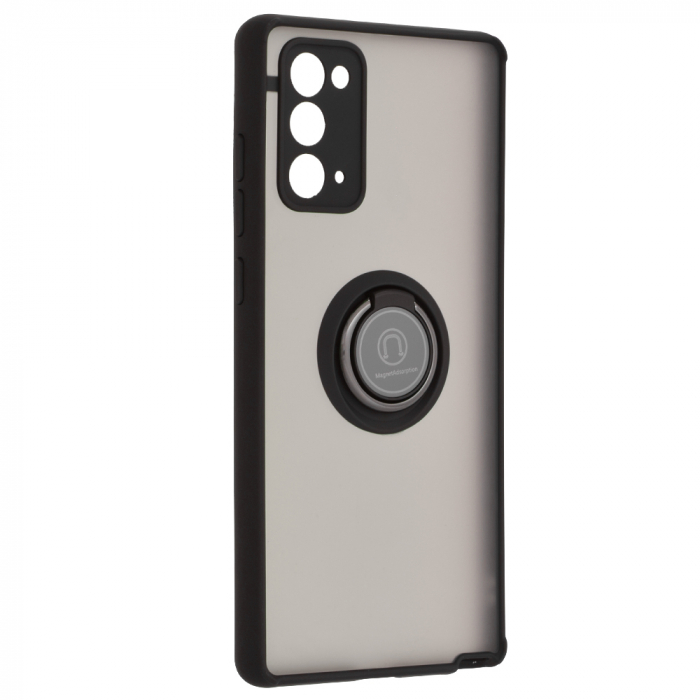 Husa Samsung Galaxy Note 20 cu inel suport stand magnetic, Negru [3]