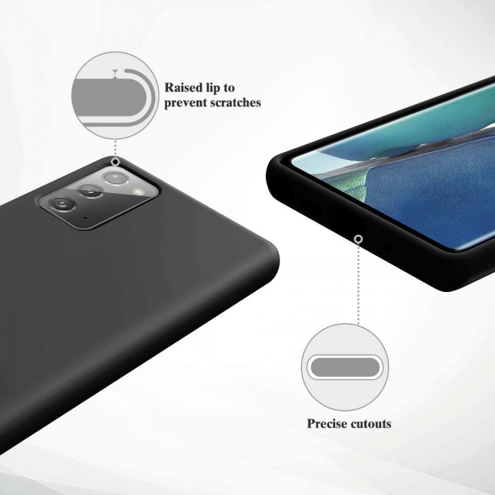 Husa Samsung Galaxy Note 20, Soft Edge Silicone, Negru [10]
