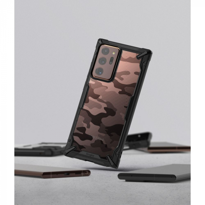 Husa Samsung Galaxy Note 20 Ultra, Ringke Fusion X, Camo Black [7]