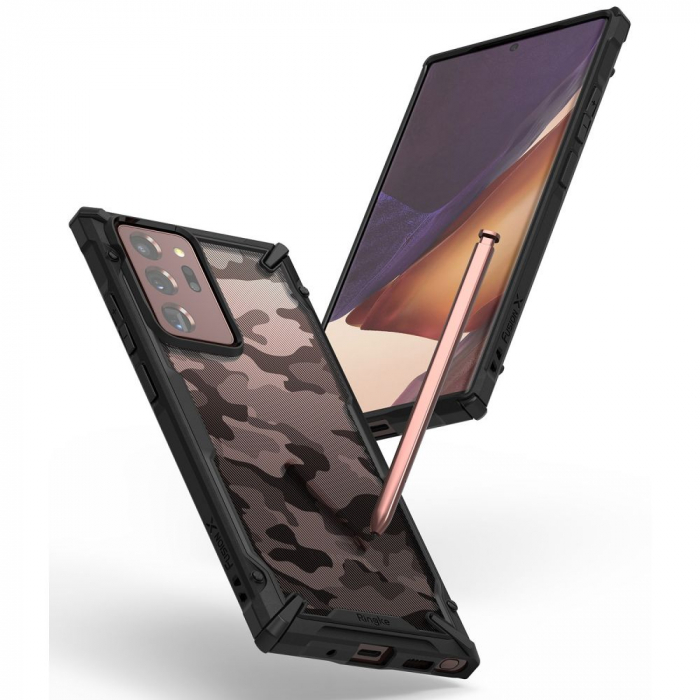Husa Samsung Galaxy Note 20 Ultra, Ringke Fusion X, Camo Black [3]