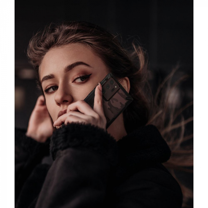 Husa Samsung Galaxy Note 20 Ultra, Ringke Fusion X, Camo Black [8]