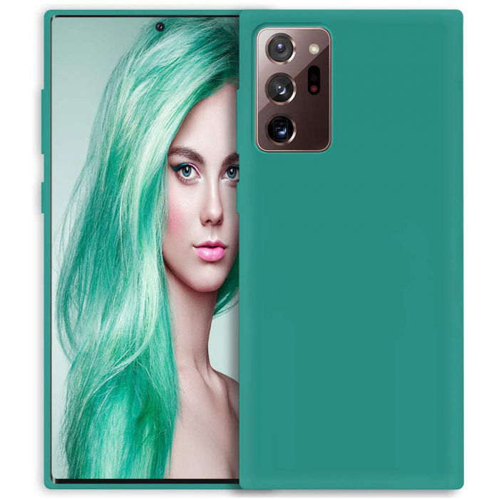 Husa Samsung Galaxy Note 20 Ultra, Soft Edge Silicone, Dark Green [5]