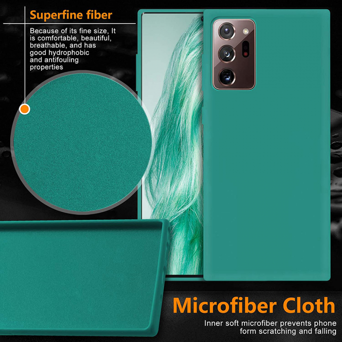 Husa Samsung Galaxy Note 20 Ultra, Soft Edge Silicone, Dark Green [8]