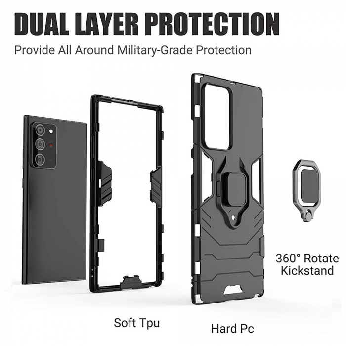 Husa Samsung Galaxy Note 20 Ultra, Techsuit Shield Ring, Negru [5]