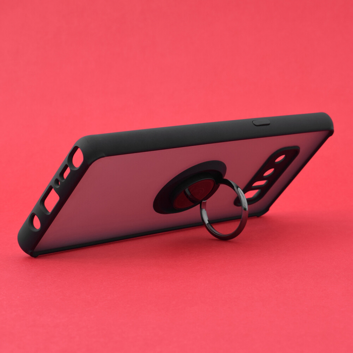 Husa Samsung Galaxy Note 8 cu inel suport stand magnetic, Negru [2]