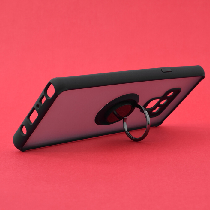 Husa Samsung Galaxy Note 9 cu inel suport stand magnetic, Negru [2]