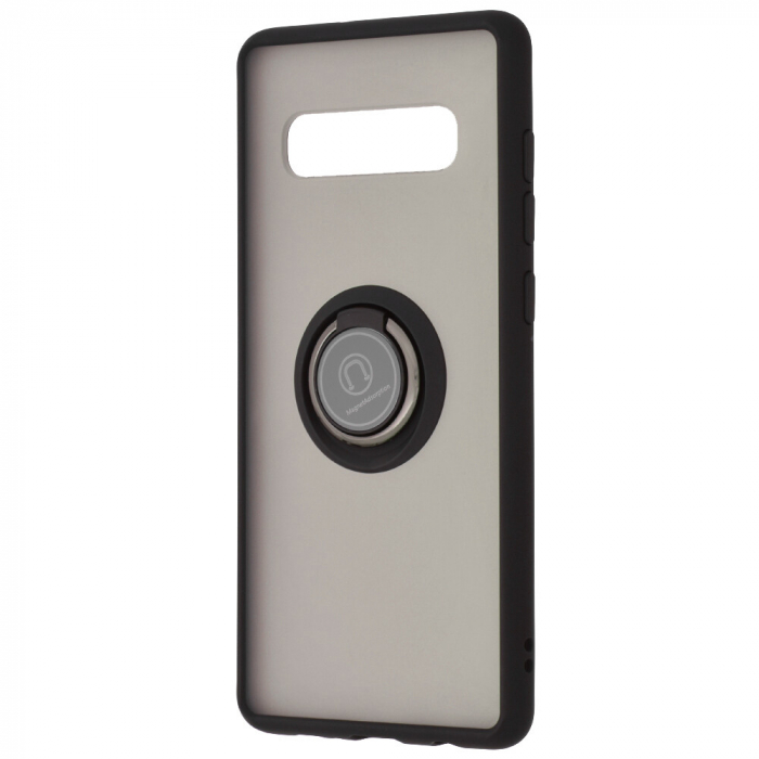 Husa Samsung Galaxy S10+ cu inel suport stand magnetic, Negru [5]