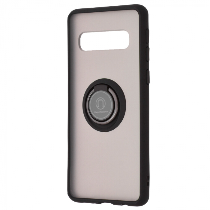 Husa Samsung Galaxy S10 cu inel suport stand magnetic, Negru [5]