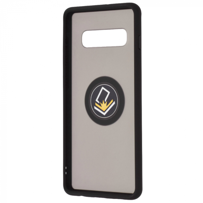 Husa Samsung Galaxy S10+ cu inel suport stand magnetic, Negru [4]