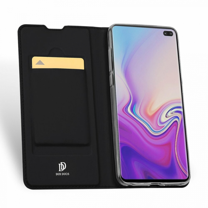 Husa Samsung Galaxy S10+, Dux Ducis Skin Pro Flip Book, Negru [4]