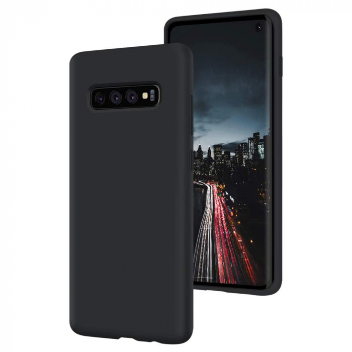 Husa Samsung Galaxy S10+, Soft Edge Silicone, Negru [6]