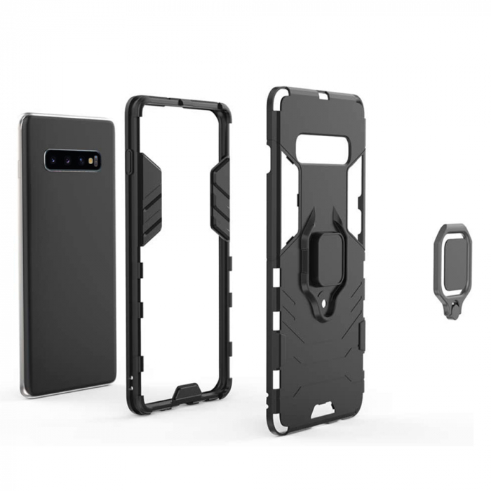 Husa Samsung Galaxy S10+, Techsuit Shield Ring, Negru [6]
