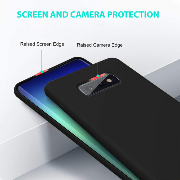 Husa Samsung Galaxy S10e, Soft Edge Silicone, Negru [5]