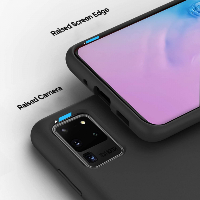 Husa Samsung Galaxy S20 Ultra, Soft Edge Silicone, Negru [7]