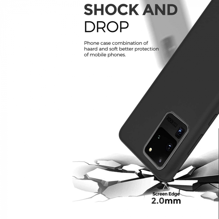 Husa Samsung Galaxy S20 Ultra, Soft Edge Silicone, Negru [3]