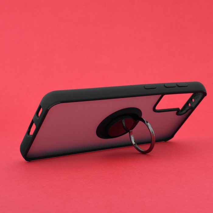 Husa Samsung Galaxy S21 cu inel suport stand magnetic, Negru [2]
