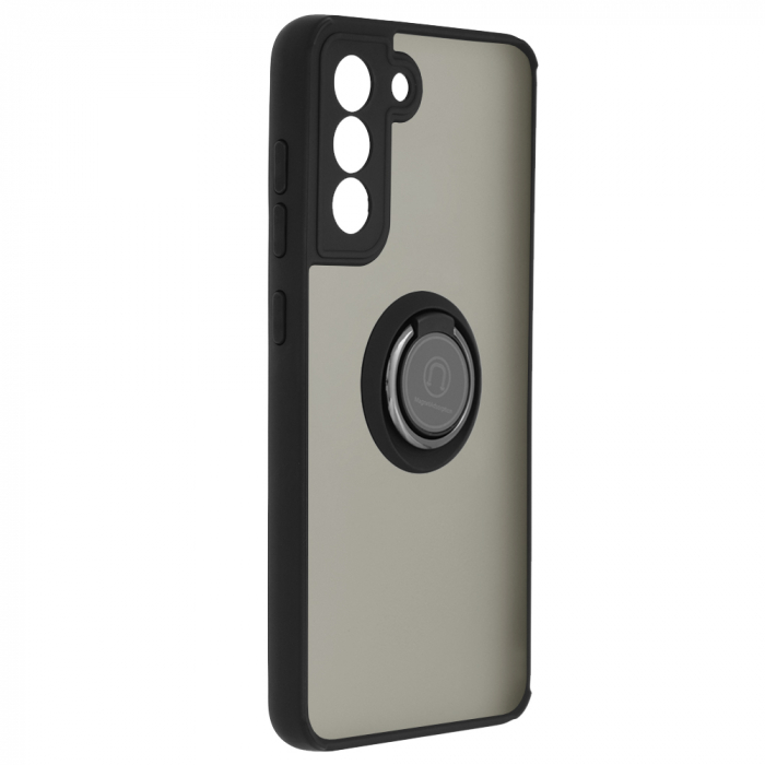 Husa Samsung Galaxy S21 FE cu inel suport stand magnetic, Negru [2]