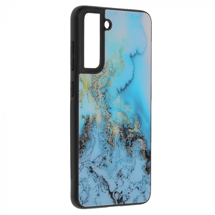 Husa Samsung Galaxy S21 FE, Glaze Series, Blue Ocean [3]