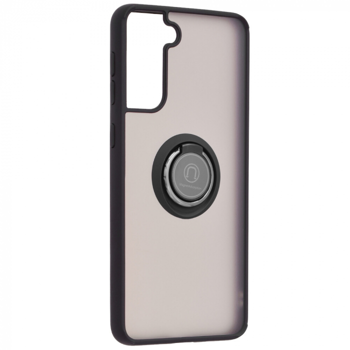 Husa Samsung Galaxy S21 Plus cu inel suport stand magnetic, Negru [3]