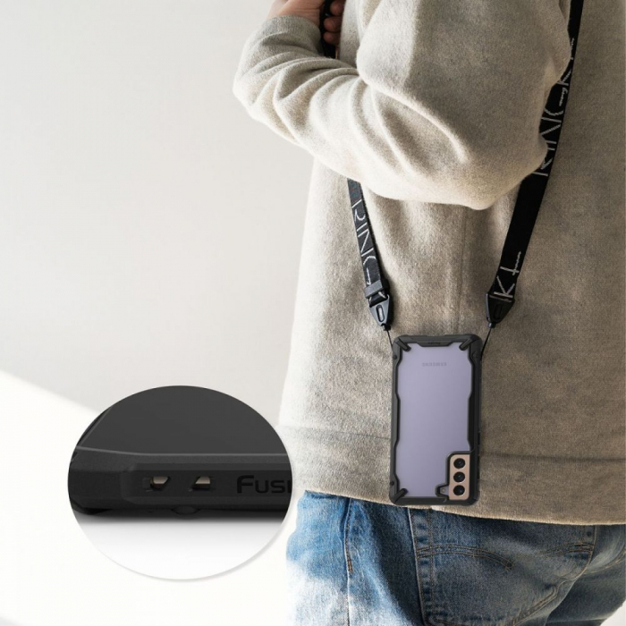 Husa Samsung Galaxy S21 Plus, Ringke Fusion X, Negru [3]