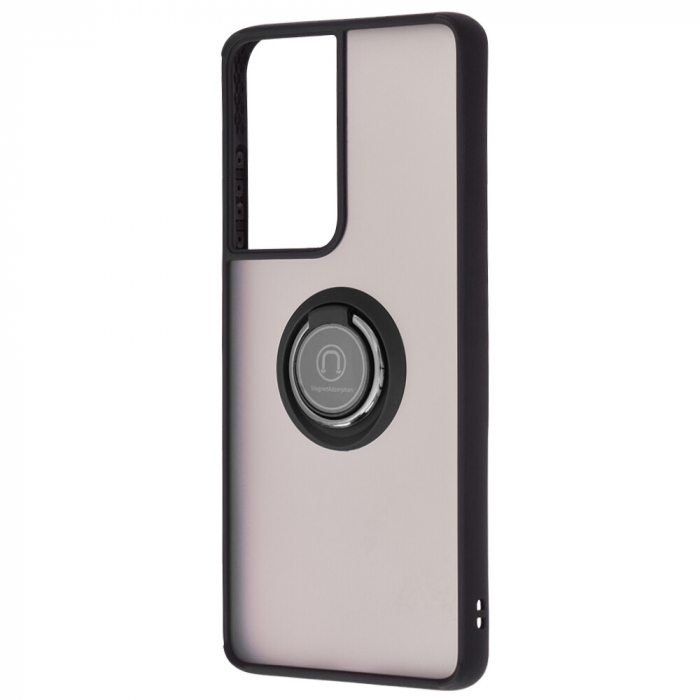 Husa Samsung Galaxy S21 Ultra cu inel suport stand magnetic, Negru [5]
