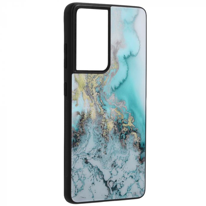 Husa Samsung Galaxy S21 Ultra, Glaze Series, Blue Ocean [2]