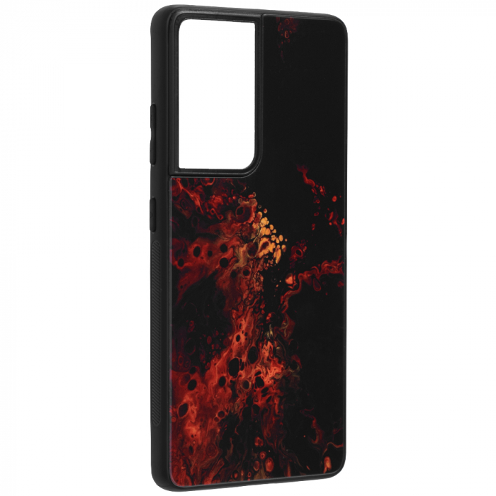 Husa Samsung Galaxy S21 Ultra, Glaze Series, Red Nebula [2]