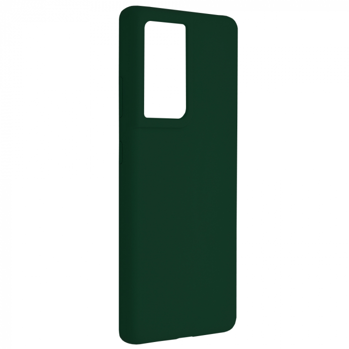 Husa Samsung Galaxy S21 Ultra, Soft Edge Silicone, Dark Green [2]