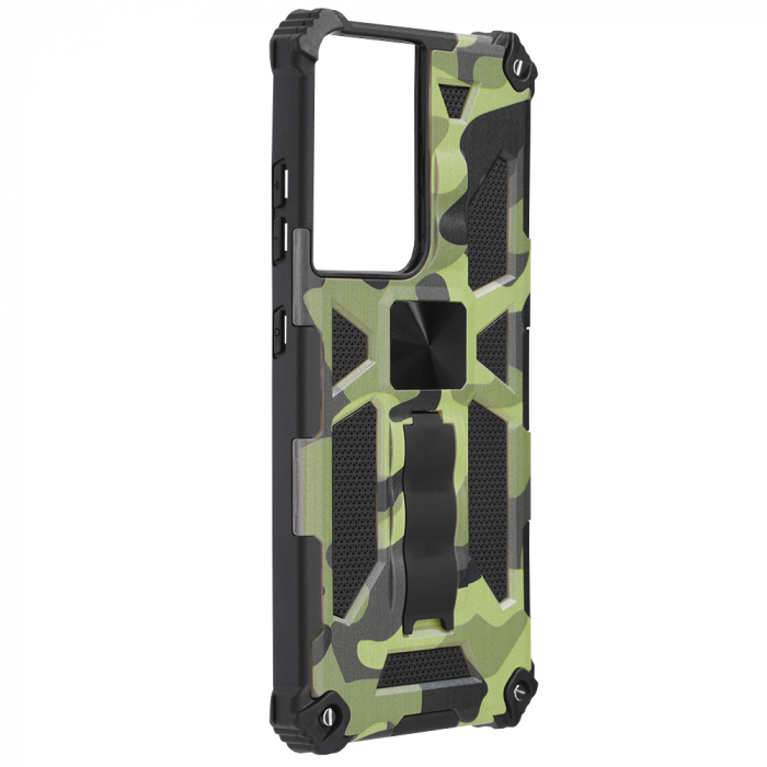 Husa Samsung Galaxy S21 Ultra, Techsuit Blazor, Camo Lime [6]