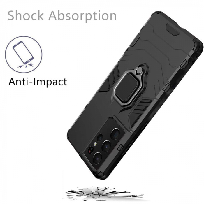 Husa Samsung Galaxy S21 Ultra, Techsuit Shield Ring, Negru [7]