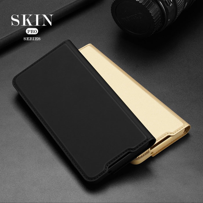 Husa Samsung Galaxy S22 Plus, Dux Ducis Skin Pro Flip Book, Negru [3]