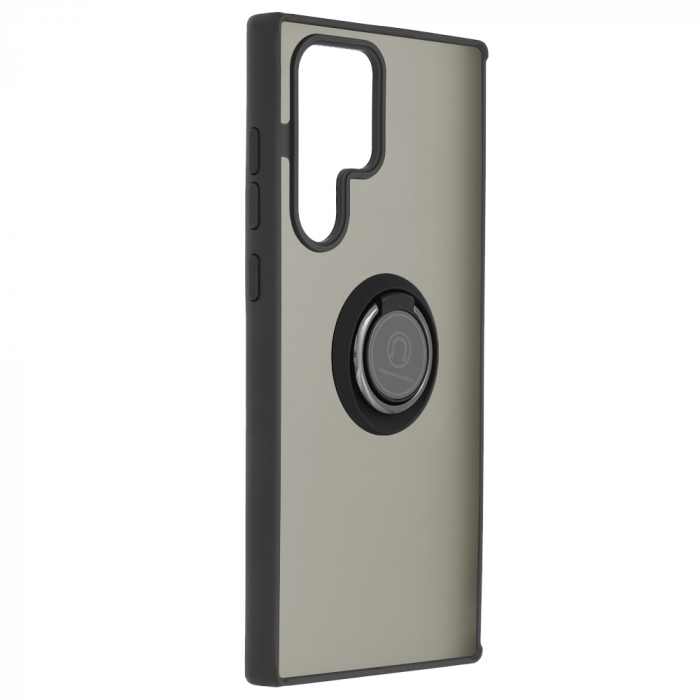 Husa Samsung Galaxy S22 Ultra cu inel suport stand magnetic, Negru [4]