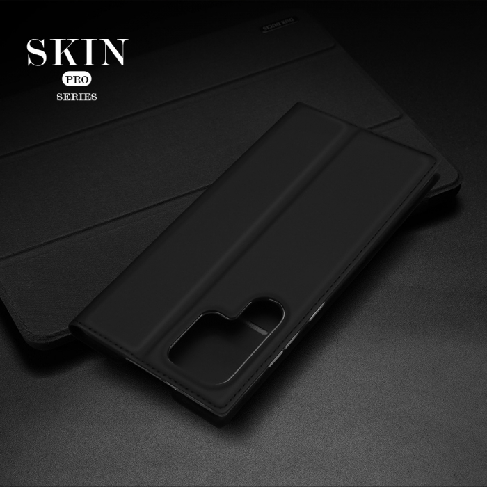 Husa Samsung Galaxy S22 Ultra, Dux Ducis Skin Pro Flip Book, Negru [6]