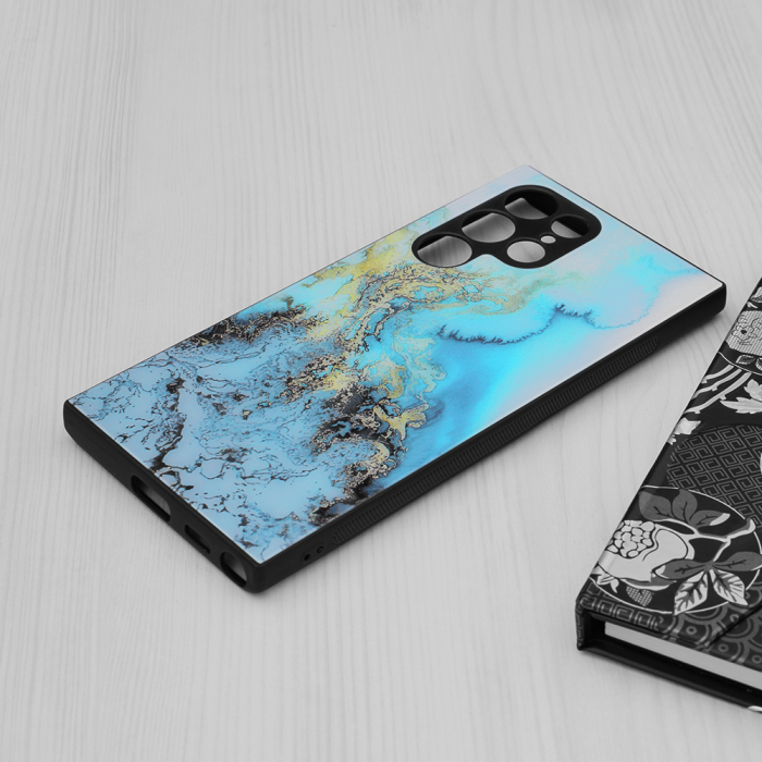 Husa Samsung Galaxy S22 Ultra, Glaze Series, Blue Ocean [6]