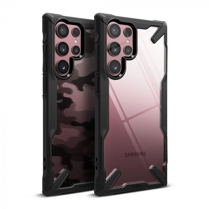 Husa  Samsung Galaxy S22 Ultra, Ringke Fusion X, Camo Black [7]