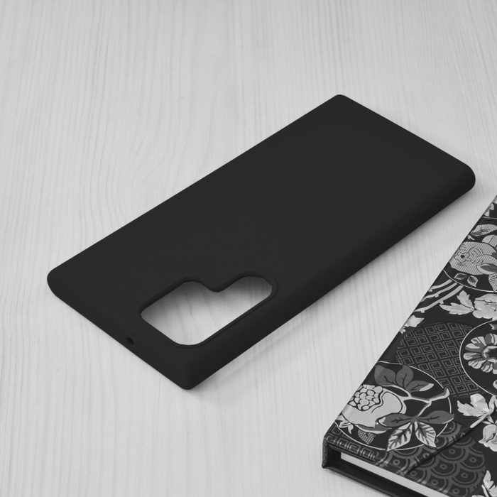 Husa Samsung Galaxy S22 Ultra, Soft Edge Silicone, Negru [2]