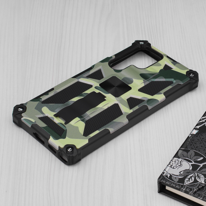 Husa Samsung Galaxy S22 Ultra, Techsuit Blazor, Camo Lime [5]