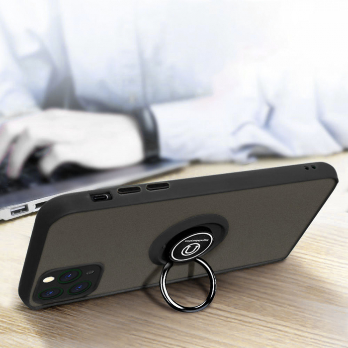 Husa Samsung Galaxy S23 Plus cu inel suport stand magnetic, Negru [5]