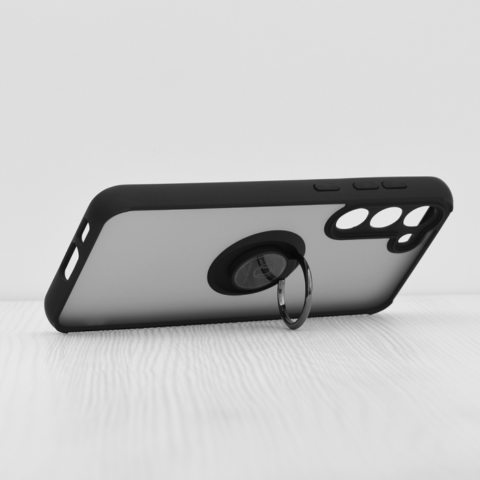 Husa Samsung Galaxy S23 Plus cu inel suport stand magnetic, Negru [2]