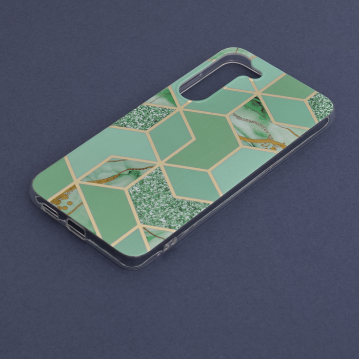 Husa Samsung Galaxy S23 Plus, Techsuit Marble Series, Green Hex [5]