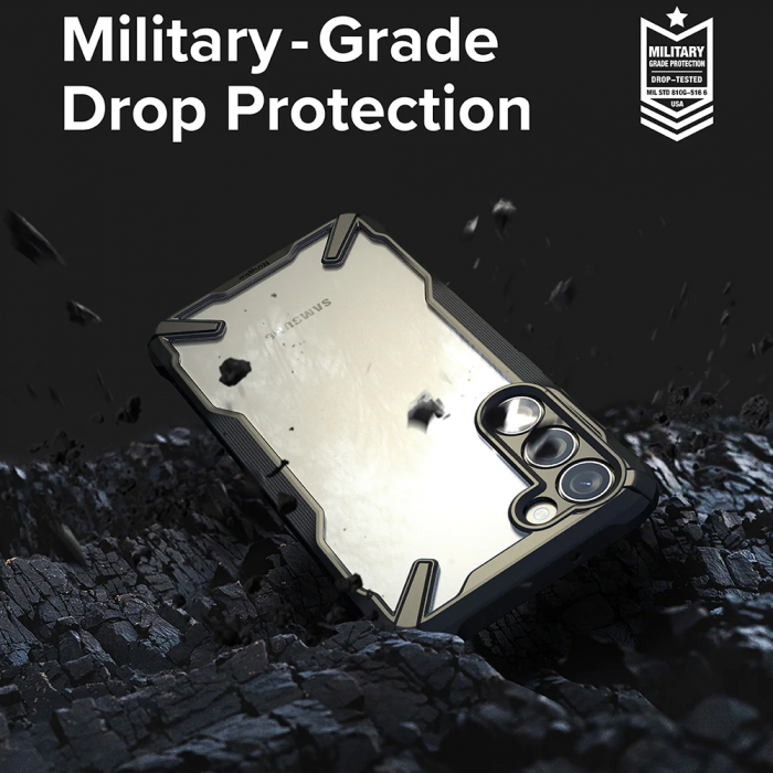 Husa Samsung Galaxy S23, Ringke Fusion X, Black [4]