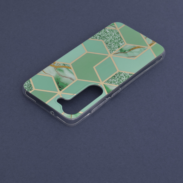 Husa Samsung Galaxy S23, Techsuit Marble Series, Green Hex [6]